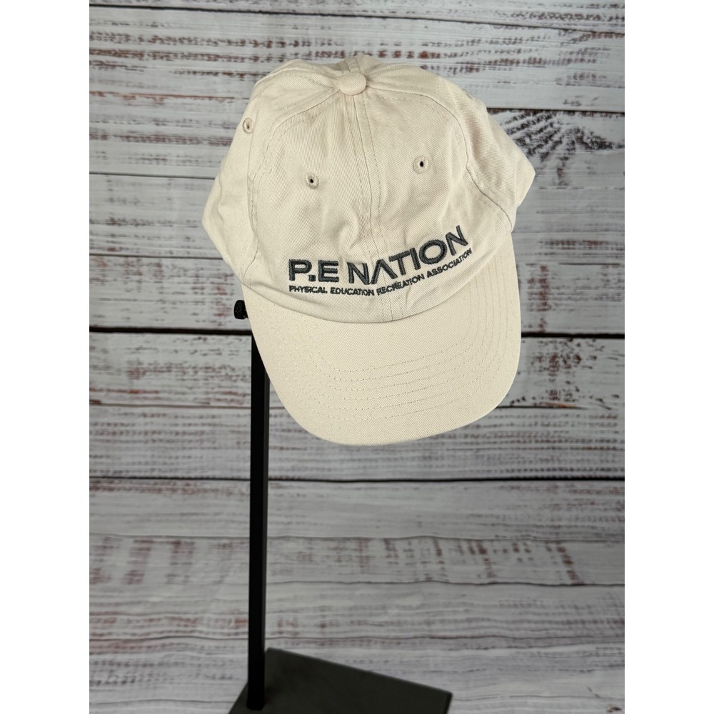 PE Nation‎ Physical Education Recreation Association Logo Hat Beige OSFA